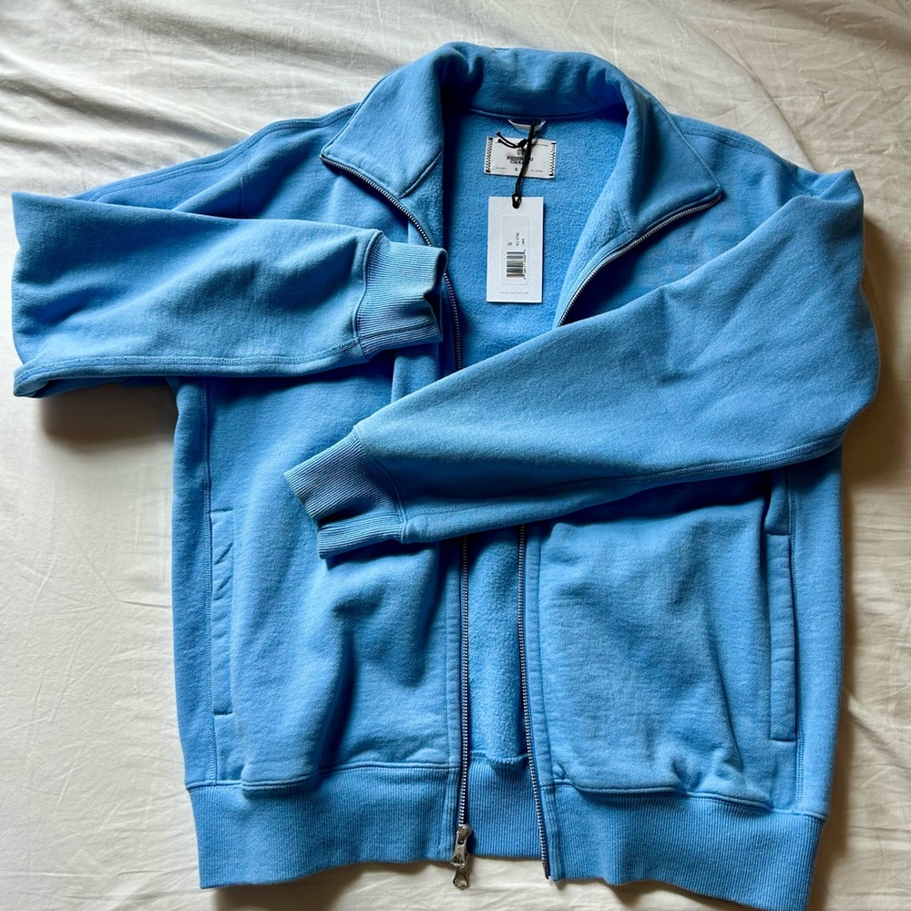 Reigning Champ Heavyweight Fleece Coach Jacket Lake Blue